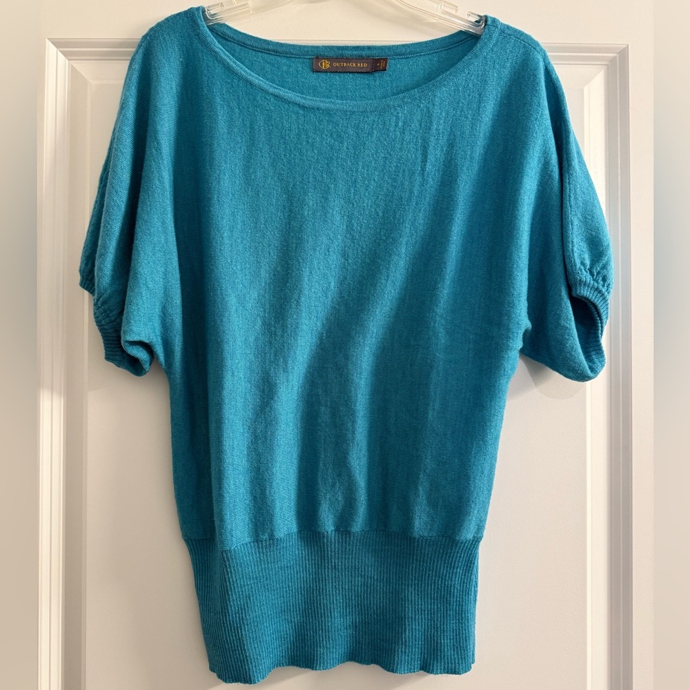 Outback Red Short-Sleeve Knit Sweater Size M